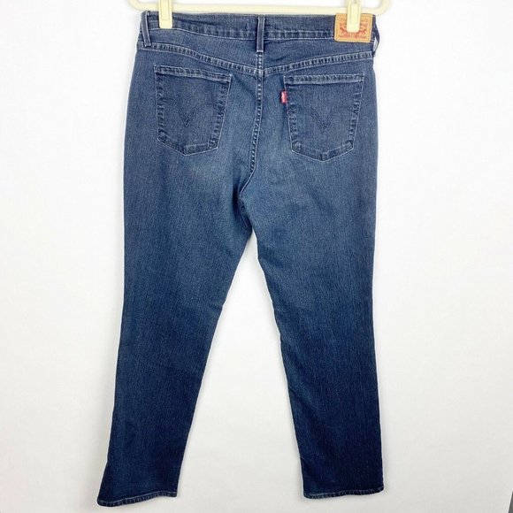 Levi's 505 Straight Leg Jeans Womens Medium Wash Mid Rise Stretch Size 10 - Picture 5 of 7